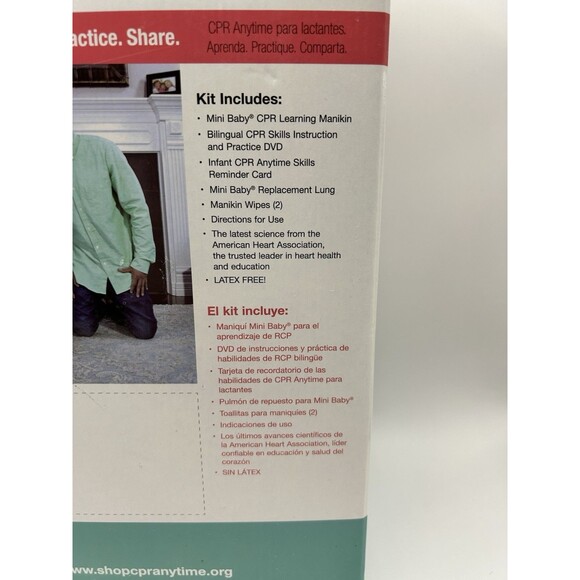 American Heart Association Infant CPR Anytime Kit Inflatable Manikin Latex free - Picture 4 of 15